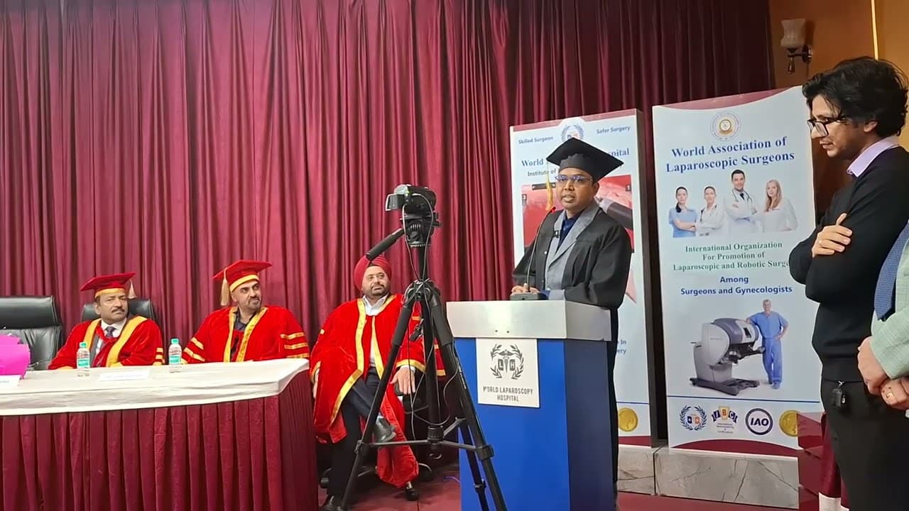 World Laparoscopy Hospital, Delhi: first place in the fellowship qualifying exam (January 2025)